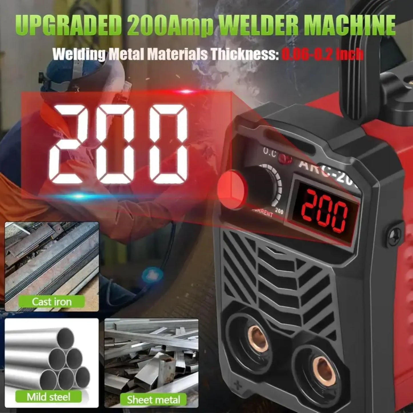 HAVRIXO QuickWeld Complete Welding System - Portable Stick Welder Machine 110V with Hot Start Arc Force Anti-Stick, Includes 20 Rods & 2 Chip Hammers
