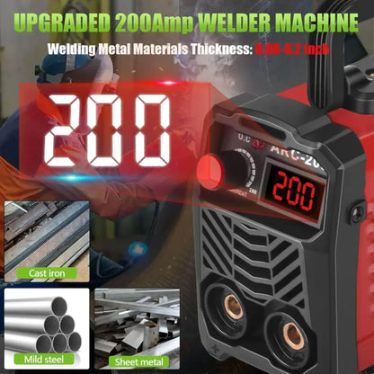 HAVRIXO QuickWeld Complete Welding System - Portable Stick Welder Machine 110V with Hot Start Arc Force Anti-Stick, Includes 20 Rods & 2 Chip Hammers