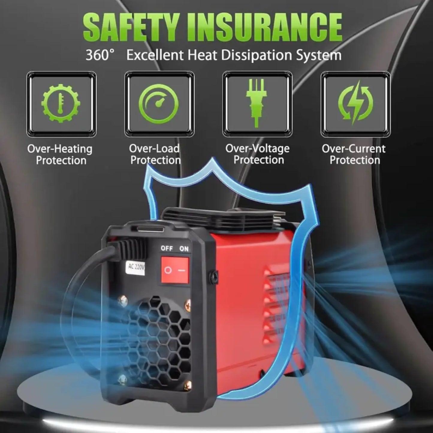 HAVRIXO QuickWeld Complete Welding System - Portable Stick Welder Machine 110V with Hot Start Arc Force Anti-Stick, Includes 20 Rods & 2 Chip Hammers